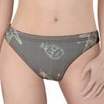 Cartoon Voodoo Doll Pattern Print Women's Thong