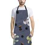 Cartoon Voodoo Doll Print Bib Apron With Pocket