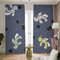 Cartoon Voodoo Doll Print Dimout Pencil Pleat Curtains