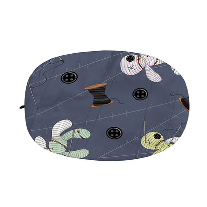 Cartoon Voodoo Doll Print Car Side Mirror Covers