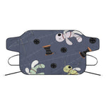 Cartoon Voodoo Doll Print Car Windshield Snow Cover