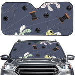 Cartoon Voodoo Doll Print Car Windshield Sun Shade