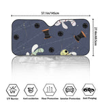 Cartoon Voodoo Doll Print Car Windshield Sun Shade