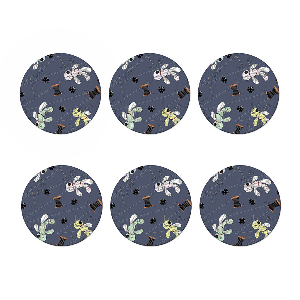 Cartoon Voodoo Doll Print Coaster Set