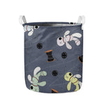 Cartoon Voodoo Doll Print Collapsible Laundry Basket