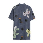 Cartoon Voodoo Doll Print Cotton Hawaiian Shirt