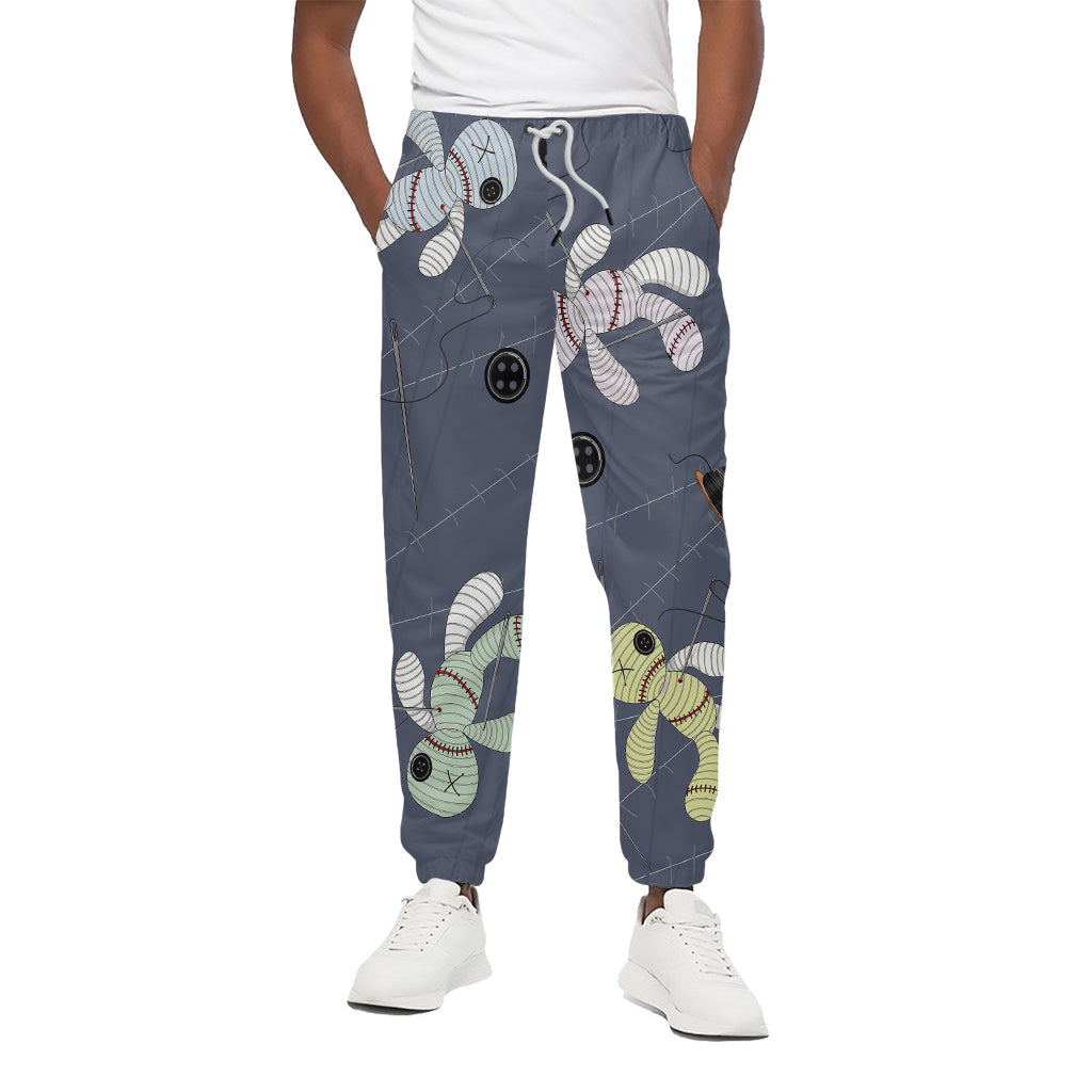 Cartoon Voodoo Doll Print Cotton Pants