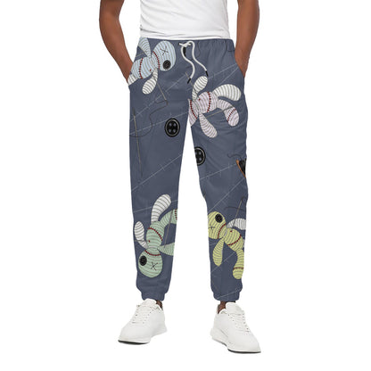 Cartoon Voodoo Doll Print Cotton Pants