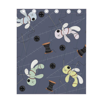 Cartoon Voodoo Doll Print Curtain