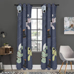 Cartoon Voodoo Doll Print Curtain