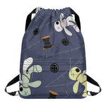 Cartoon Voodoo Doll Print Drawstring Backpack
