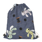 Cartoon Voodoo Doll Print Drawstring Bag
