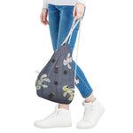 Cartoon Voodoo Doll Print Drawstring Bag