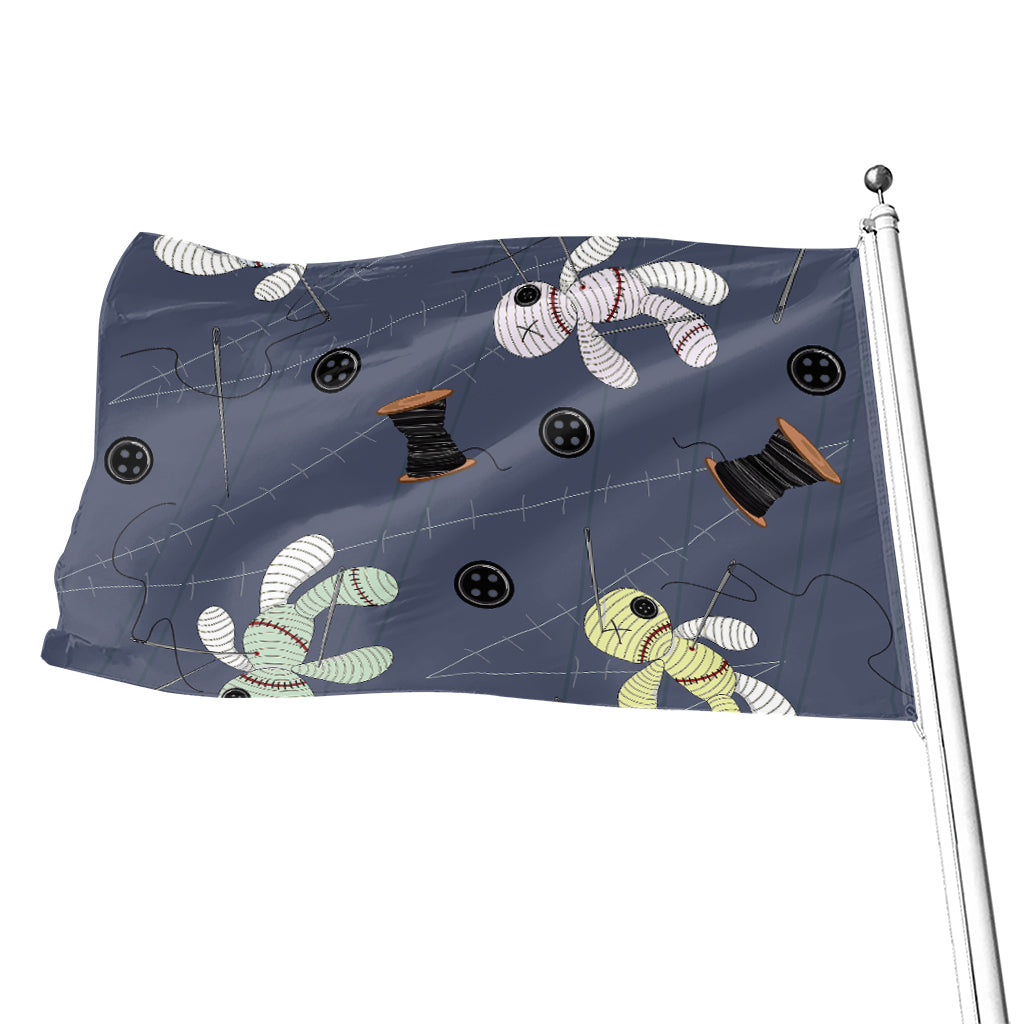 Cartoon Voodoo Doll Print Flag