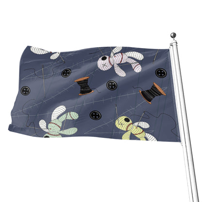 Cartoon Voodoo Doll Print Flag