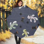 Cartoon Voodoo Doll Print Foldable Umbrella