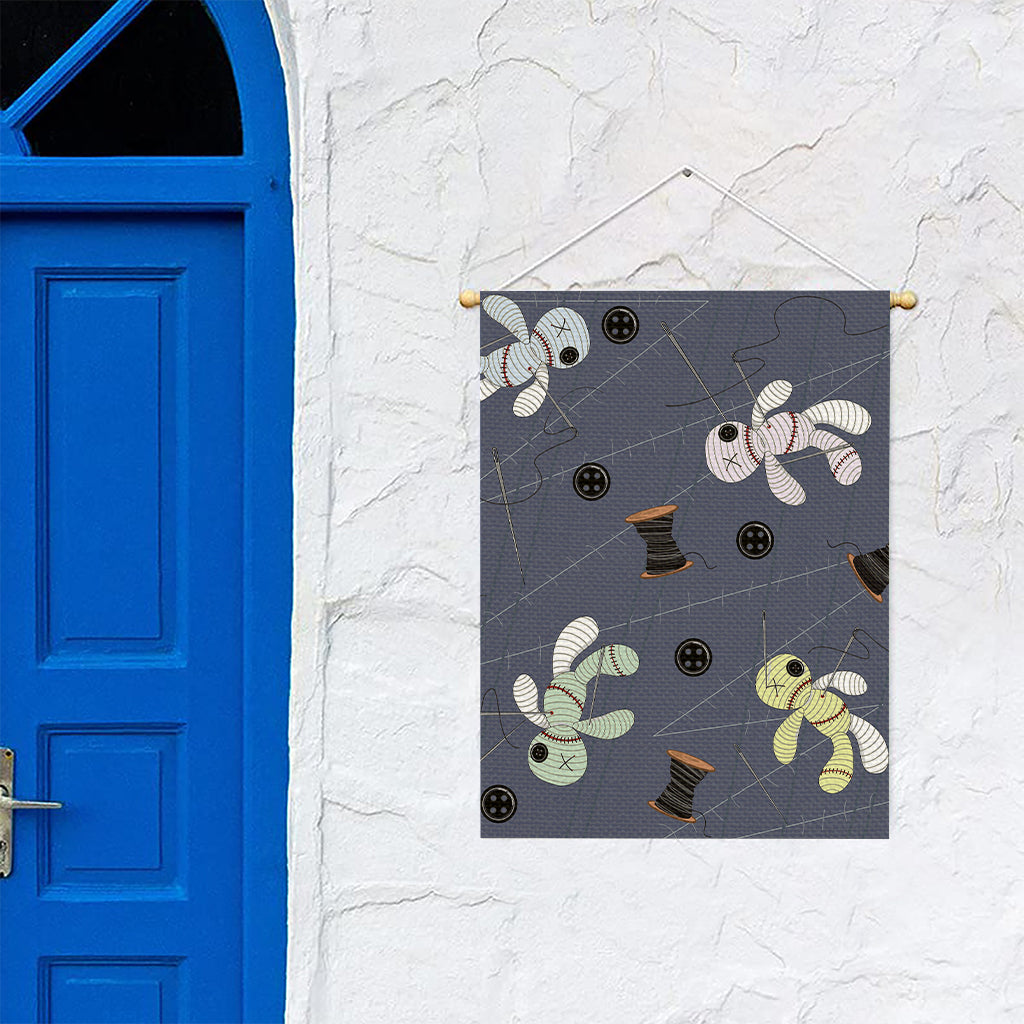Cartoon Voodoo Doll Print Garden Flag