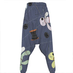 Cartoon Voodoo Doll Print Hammer Pants