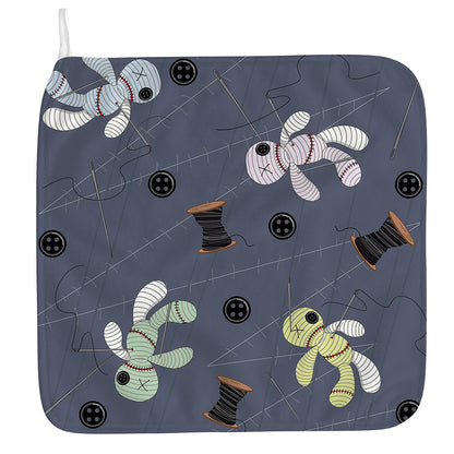 Cartoon Voodoo Doll Print Hand Towel