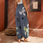 Cartoon Voodoo Doll Print Harem Pants