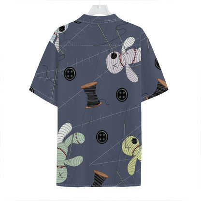 Cartoon Voodoo Doll Print Hawaiian Shirt