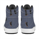 Cartoon Voodoo Doll Print High Top Leather Sneakers