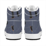 Cartoon Voodoo Doll Print High Top Leather Sneakers