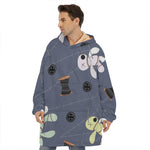 Cartoon Voodoo Doll Print Hoodie Blanket