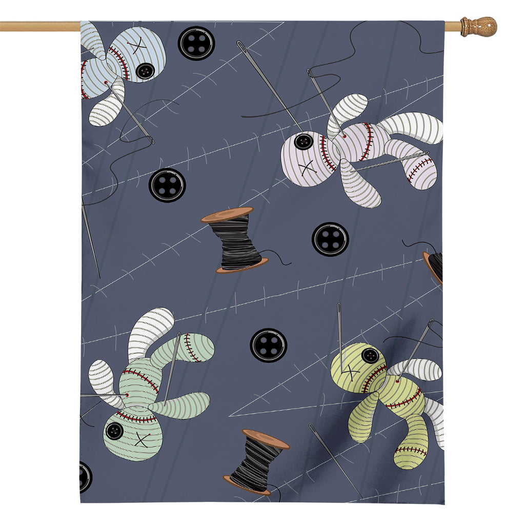 Cartoon Voodoo Doll Print House Flag