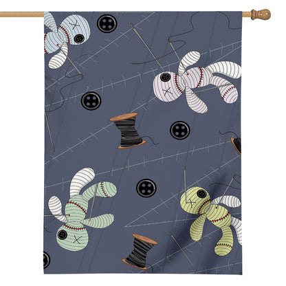 Cartoon Voodoo Doll Print House Flag
