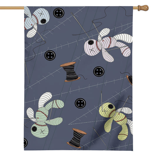 Cartoon Voodoo Doll Print House Flag