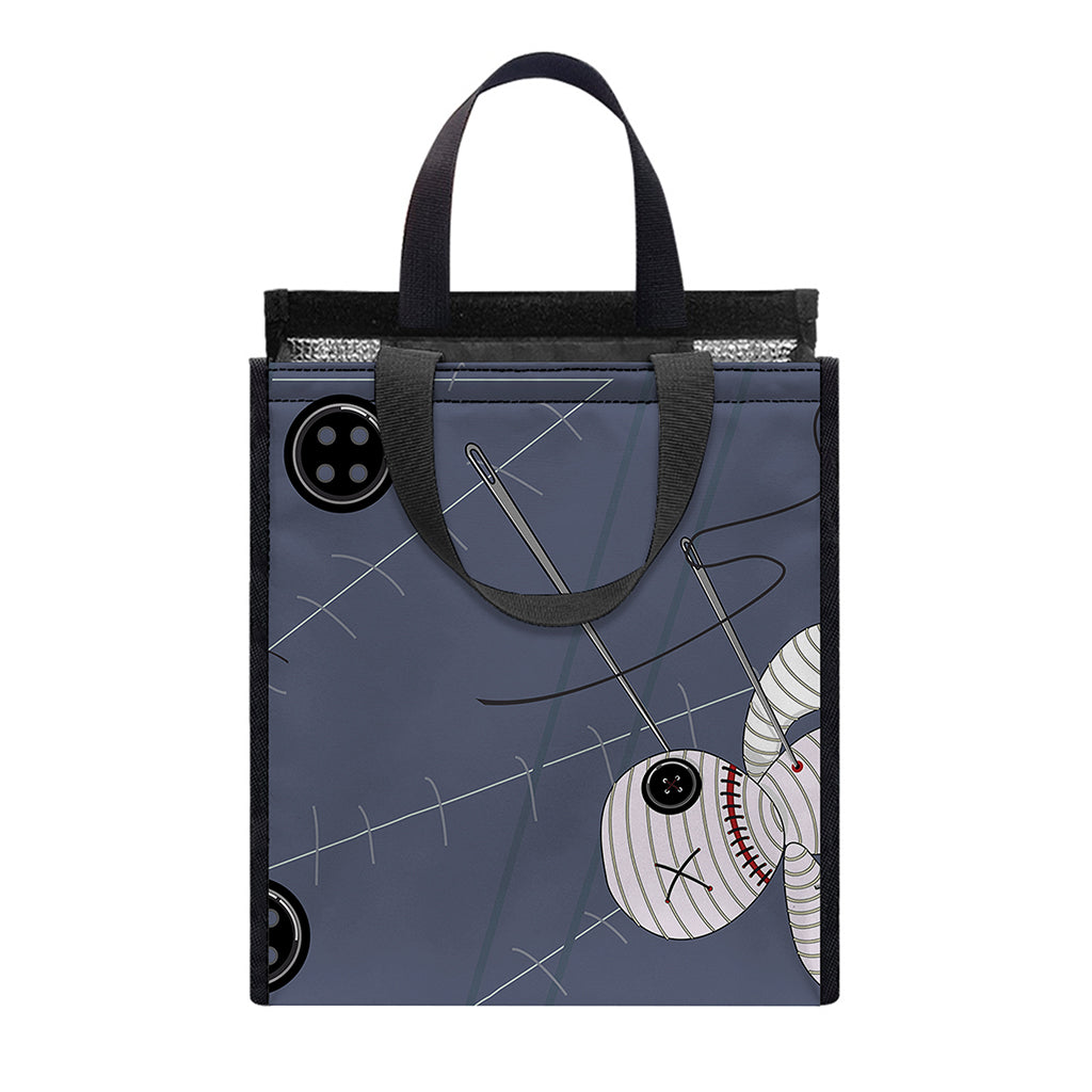 Cartoon Voodoo Doll Print Insulated Lunch Tote