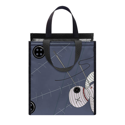 Cartoon Voodoo Doll Print Insulated Lunch Tote