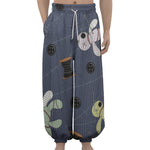Cartoon Voodoo Doll Print Lantern Pants