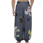 Cartoon Voodoo Doll Print Lantern Pants