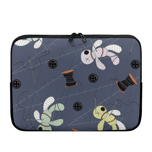 Cartoon Voodoo Doll Print Laptop Sleeve