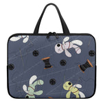 Cartoon Voodoo Doll Print Laptop Sleeve With Handle