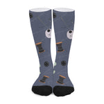 Cartoon Voodoo Doll Print Long Socks