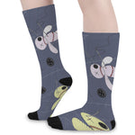 Cartoon Voodoo Doll Print Long Socks