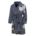 Cartoon Voodoo Doll Print Men's Bathrobe