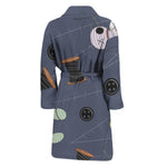 Cartoon Voodoo Doll Print Men's Bathrobe