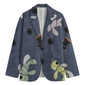 Cartoon Voodoo Doll Print Men's Blazer