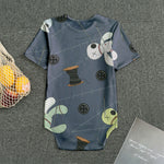 Cartoon Voodoo Doll Print Men's Bodysuit