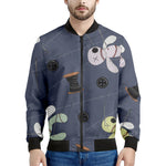 Cartoon Voodoo Doll Print Men's Bomber Jacket