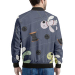 Cartoon Voodoo Doll Print Men's Bomber Jacket