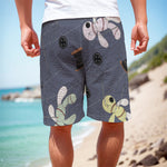 Cartoon Voodoo Doll Print Men's Cargo Shorts
