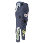 Cartoon Voodoo Doll Print Men's Compression Pants