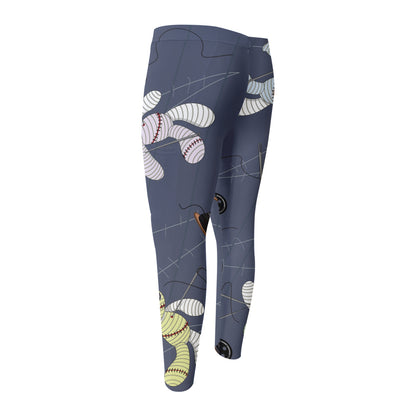 Cartoon Voodoo Doll Print Men's Compression Pants
