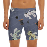 Cartoon Voodoo Doll Print Men's Long Boxer Briefs