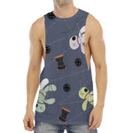 Cartoon Voodoo Doll Print Men's Muscle Tank Top